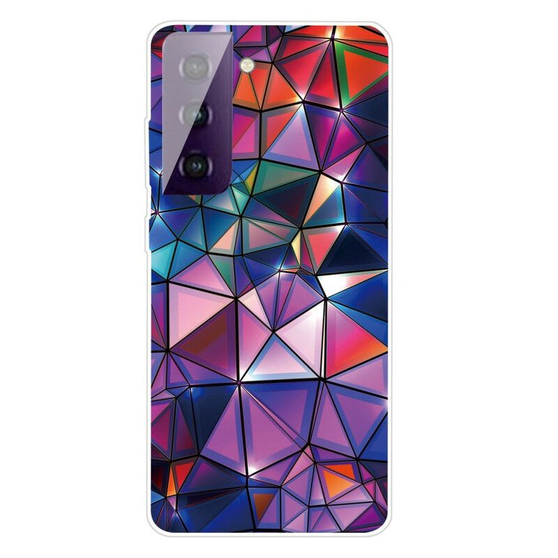 Cover Samsung Galaxy S21 FE Fleksibel Geometri