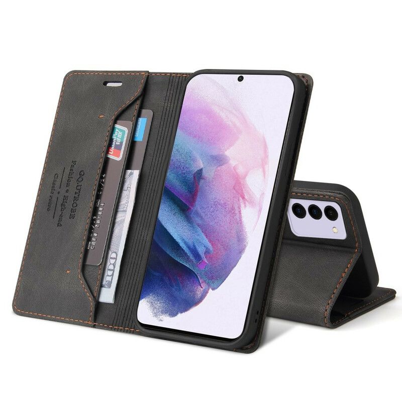 Cover Samsung Galaxy S21 FE Flip Cover Imiteret Læder Gq.utrobe