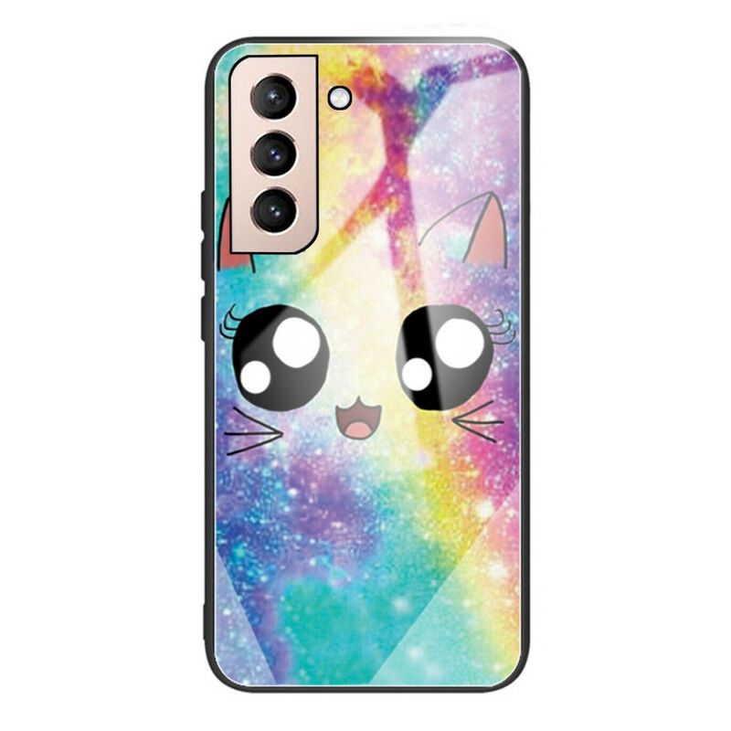 Cover Samsung Galaxy S21 FE Hærdet Glas Kat