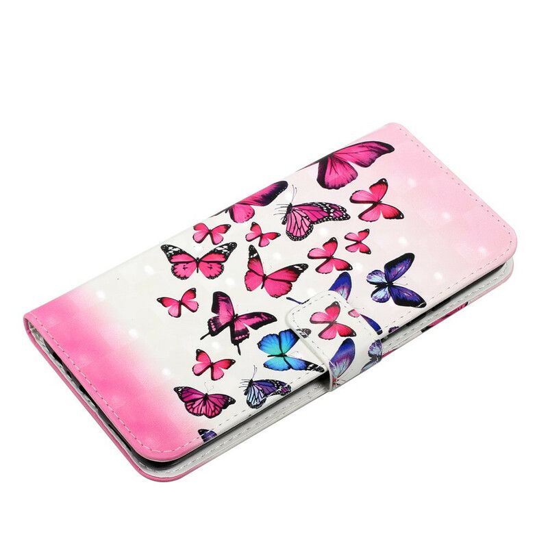 Flip Cover Samsung Galaxy S21 FE Flyvende Sommerfugle