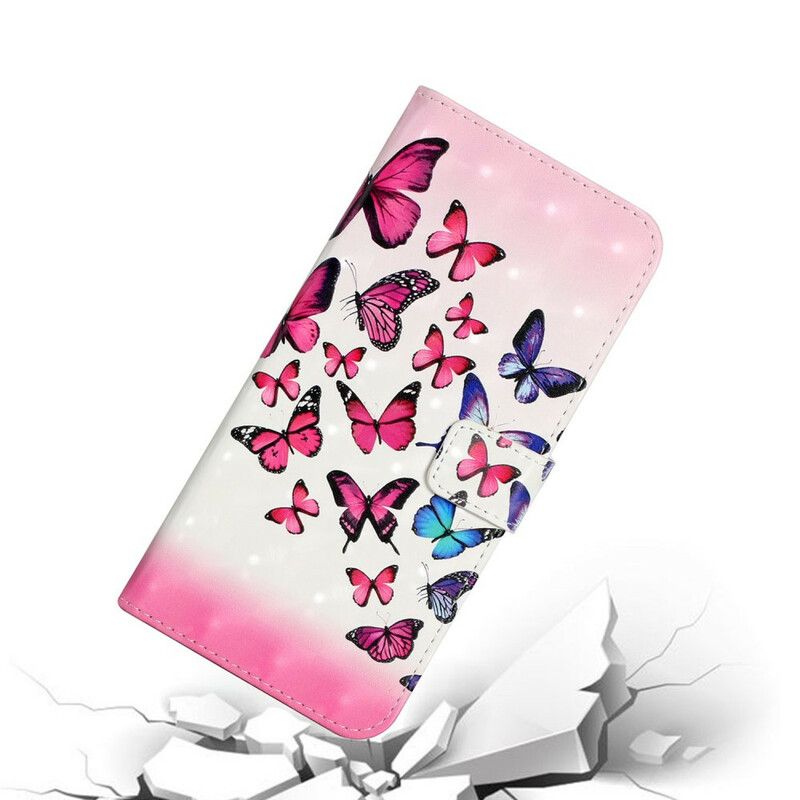 Flip Cover Samsung Galaxy S21 FE Flyvende Sommerfugle