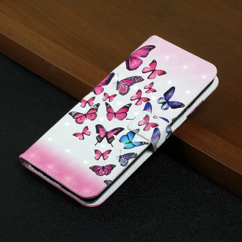 Flip Cover Samsung Galaxy S21 FE Flyvende Sommerfugle