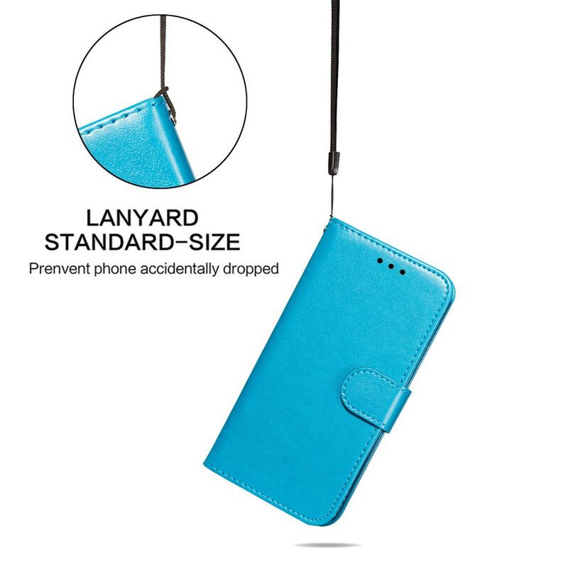 Flip Cover Samsung Galaxy S21 FE Med Snor Ensfarvet Serierem