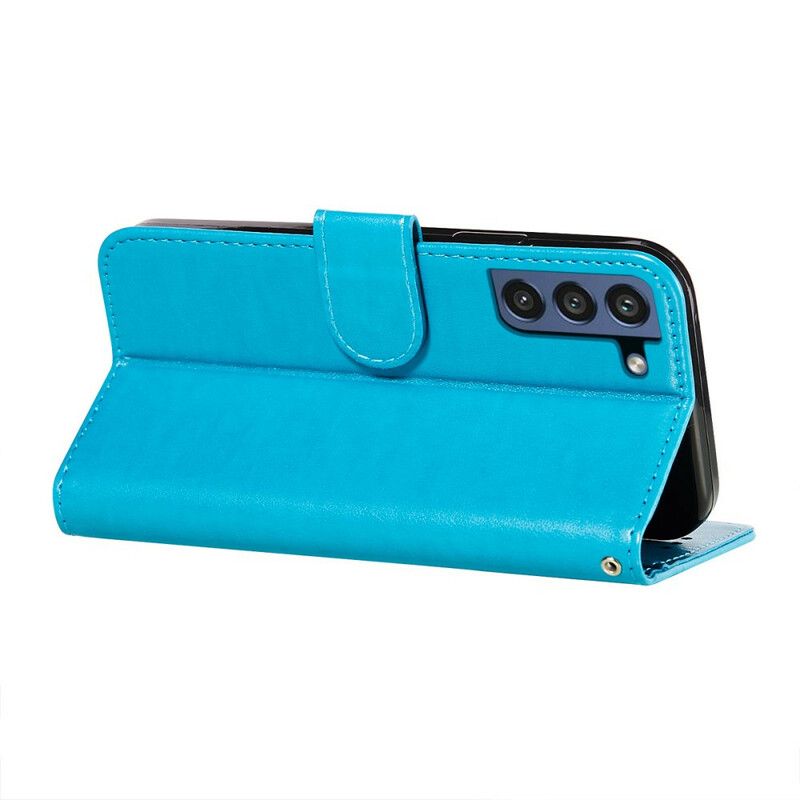 Flip Cover Samsung Galaxy S21 FE Med Snor Ensfarvet Serierem