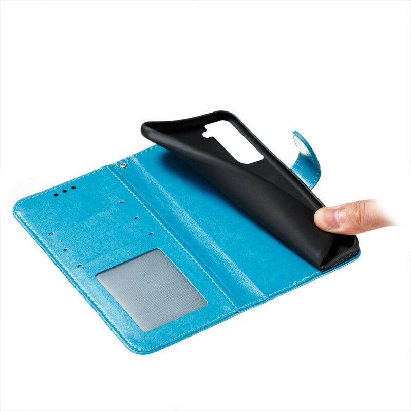 Flip Cover Samsung Galaxy S21 FE Med Snor Ensfarvet Serierem
