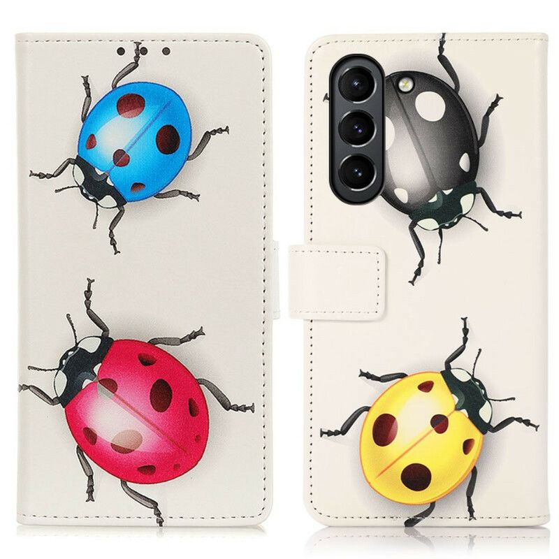Læder Cover Samsung Galaxy S21 FE Mariehøns