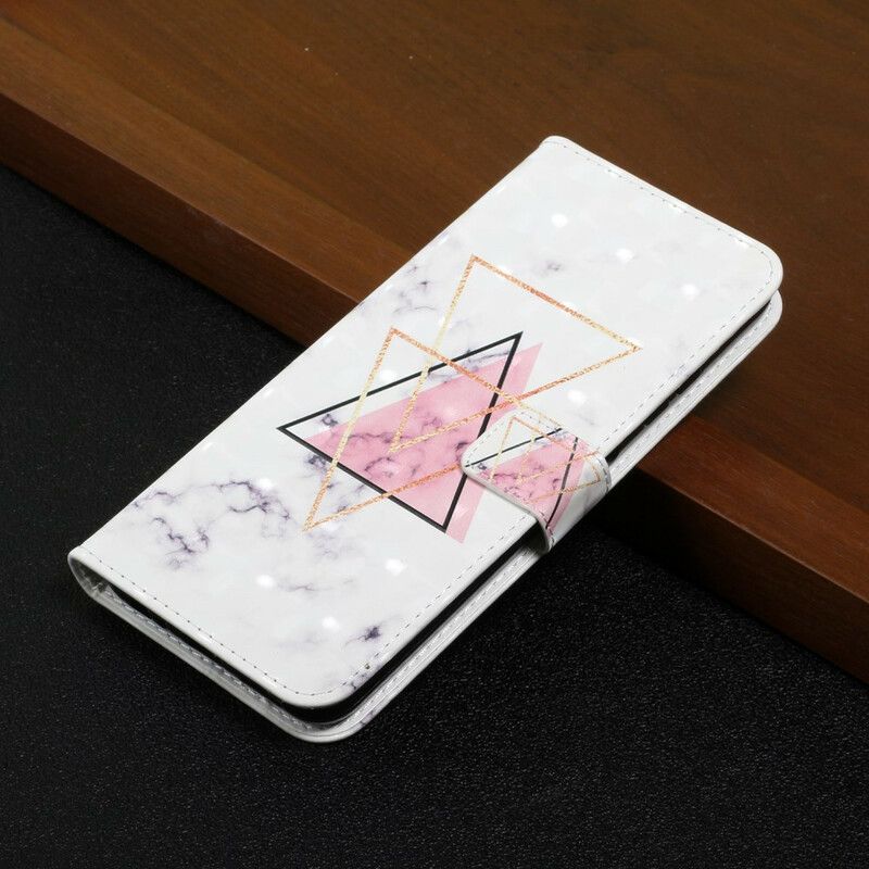 Læder Cover Samsung Galaxy S21 FE Paillettertrekant