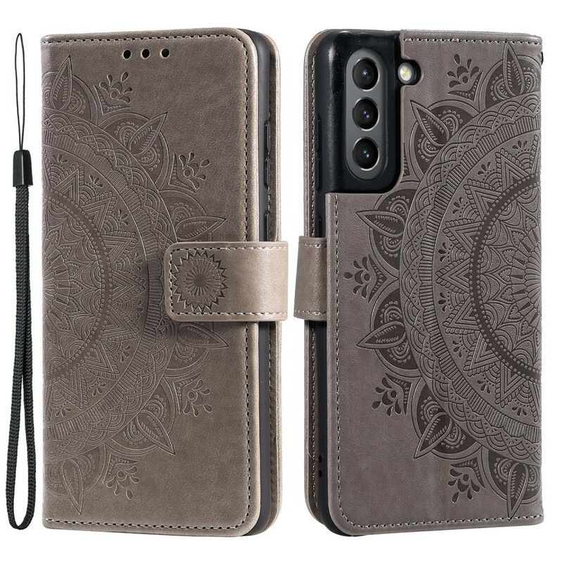 Læder Cover Samsung Galaxy S21 FE Søn Mandala