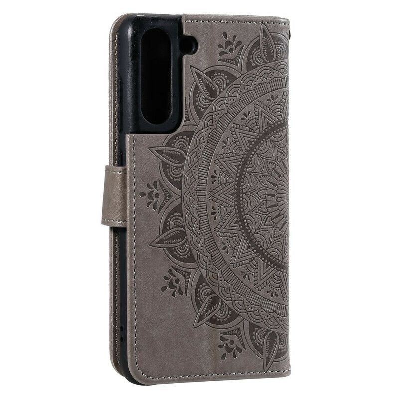 Læder Cover Samsung Galaxy S21 FE Søn Mandala