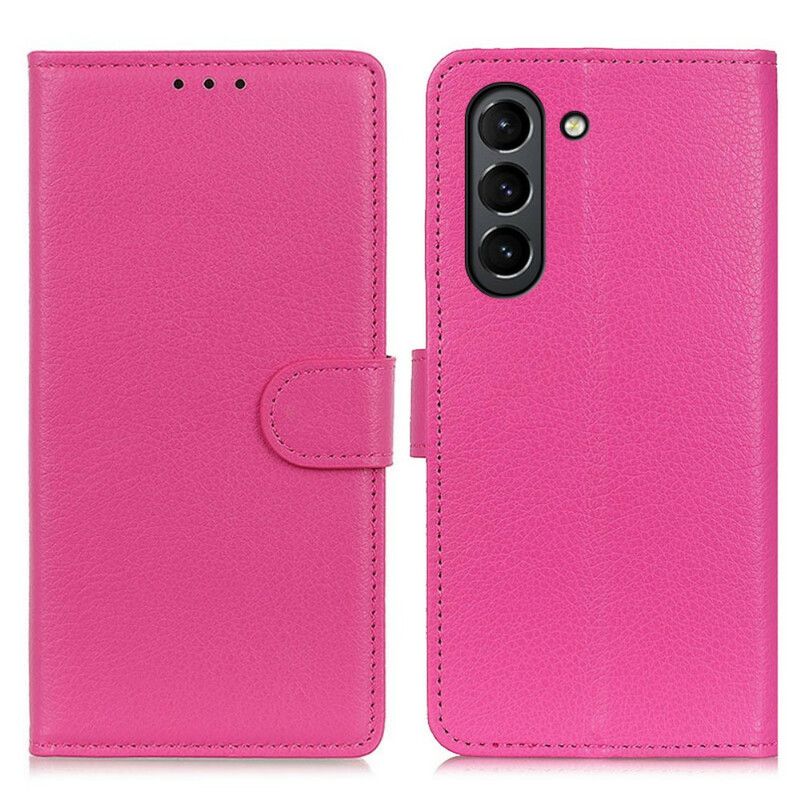 Læder Cover Samsung Galaxy S21 FE Traditionelt Kunstlæder