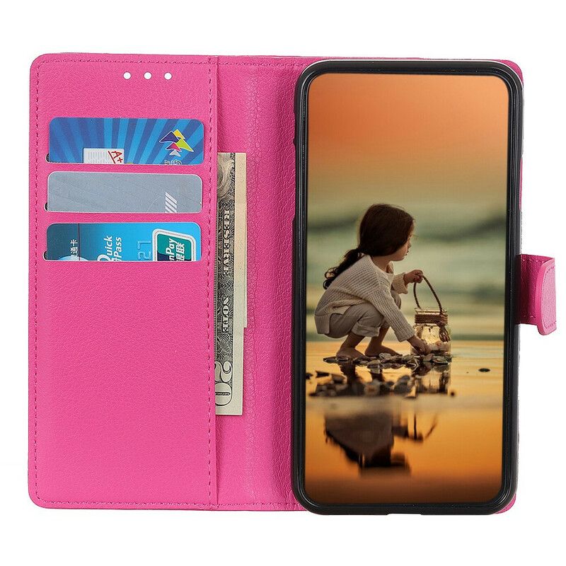 Læder Cover Samsung Galaxy S21 FE Traditionelt Kunstlæder