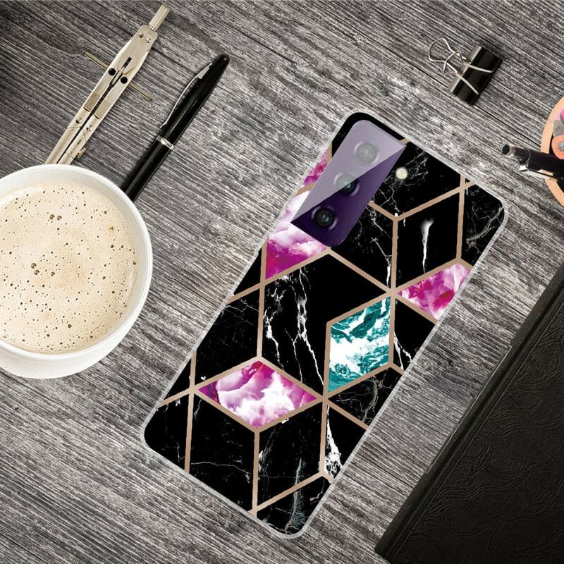 Mobilcover Samsung Galaxy S21 FE Variabel Geometrisk Marmor