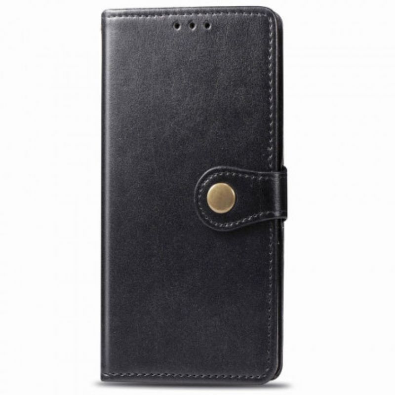 Læder Cover Samsung Galaxy A51 5G Imiteret Læder Og Vintage Lås