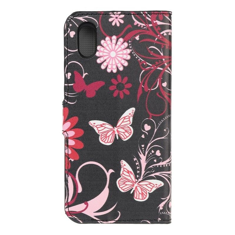 Flip Cover / Honor 8S Sommerfugle Og Blomster