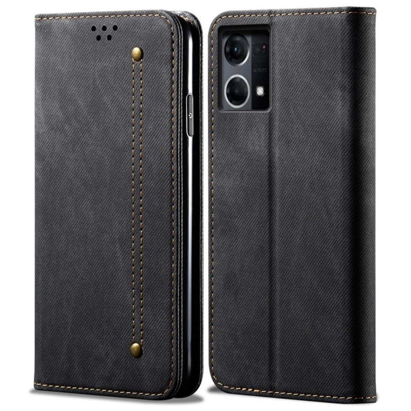 Cover Oppo Reno 7 Flip Cover Denimstof