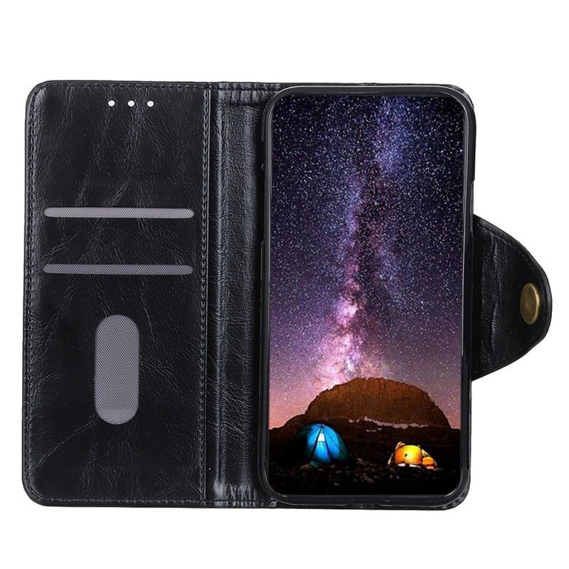 Flip Cover Oppo Reno 7 Imiteret Læder Patentknap Khazneh