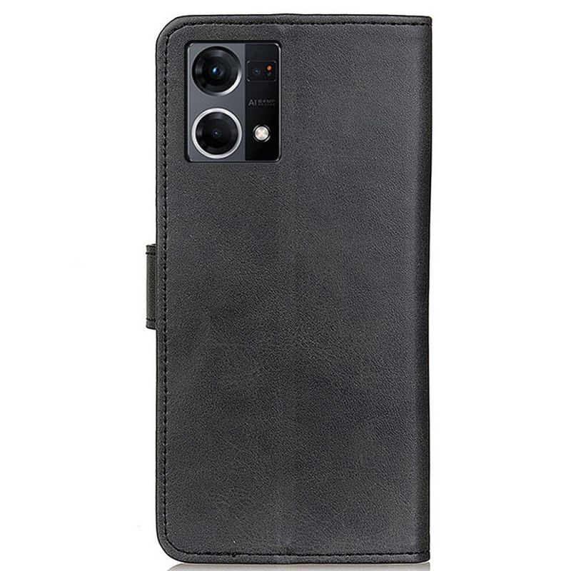 Flip Cover Oppo Reno 7 Mat Læderstil