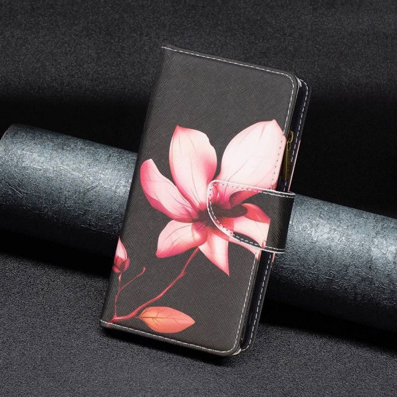 Læder Cover Oppo Reno 7 Blomsterlomme Med Lynlås