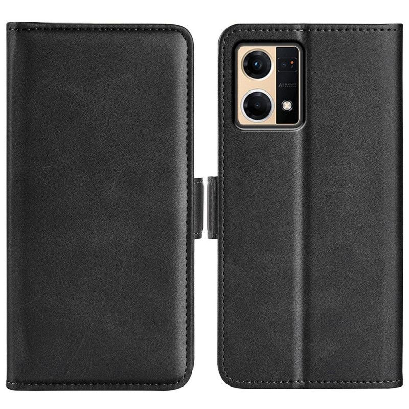 Læder Cover Oppo Reno 7 Dobbeltlås