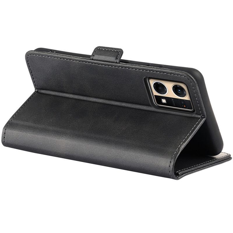 Læder Cover Oppo Reno 7 Dobbeltlås