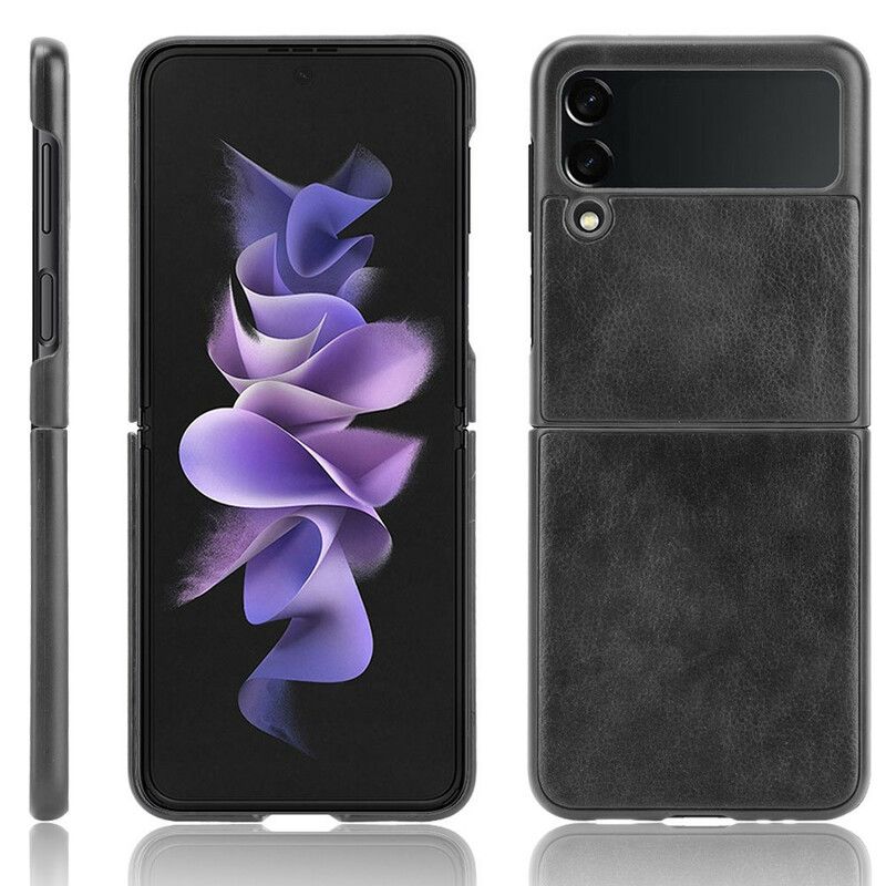 Cover Samsung Galaxy Z Flip 3 5G Flip Cover Faux Læder Litchi