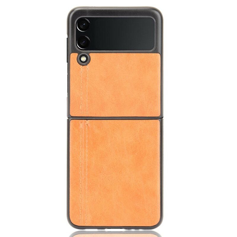 Cover Samsung Galaxy Z Flip 3 5G Flip Cover Imiteret Lædersøm
