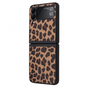 Cover Samsung Galaxy Z Flip 3 5G Flip Cover Leopard