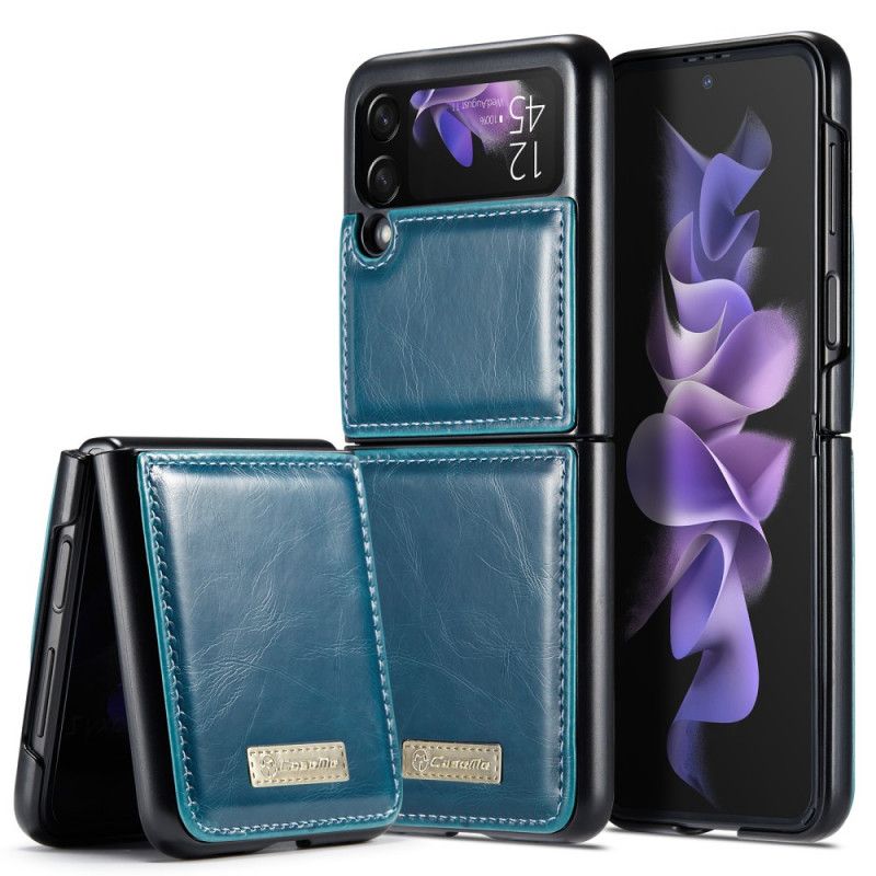 Cover Samsung Galaxy Z Flip 3 5G Flip Cover Vokset Læderstil Caseme