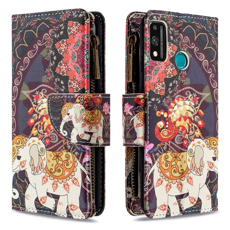 Flip Cover Honor 9X Lite Elefant Lynlåslomme
