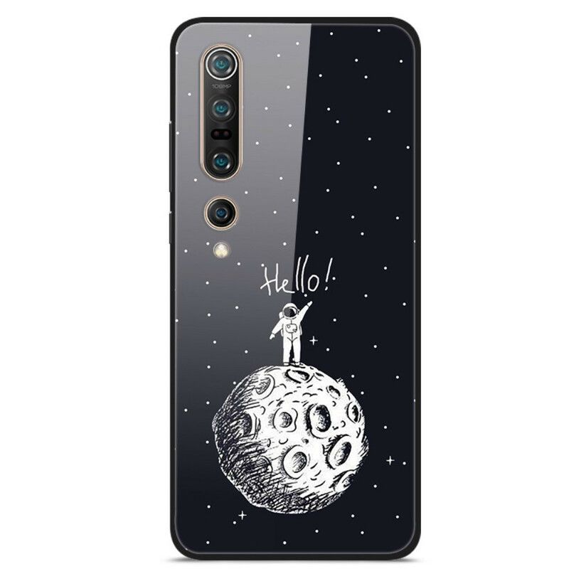 Cover Xiaomi Mi 10 / 10 Pro Hej Moon Hærdet Glas