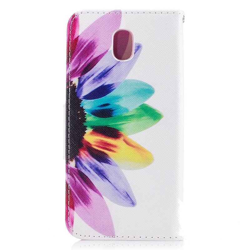 Flip Cover Samsung Galaxy J3 2017 Akvarelblomst