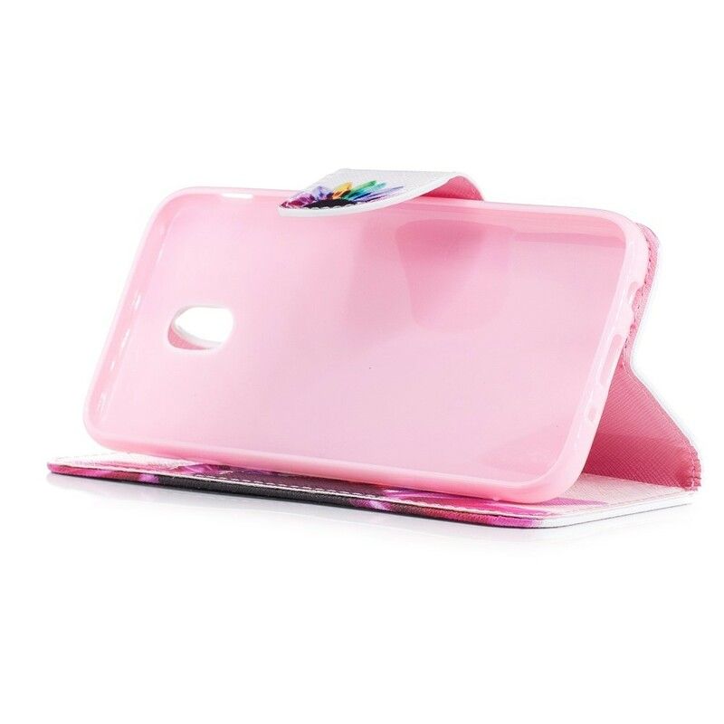 Flip Cover Samsung Galaxy J3 2017 Akvarelblomst