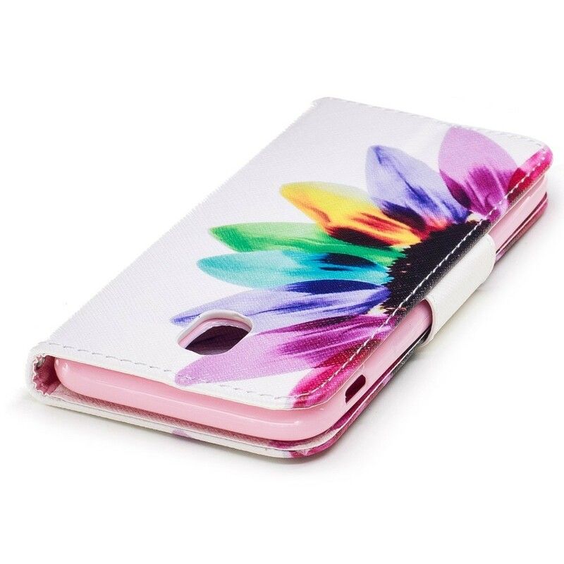Flip Cover Samsung Galaxy J3 2017 Akvarelblomst