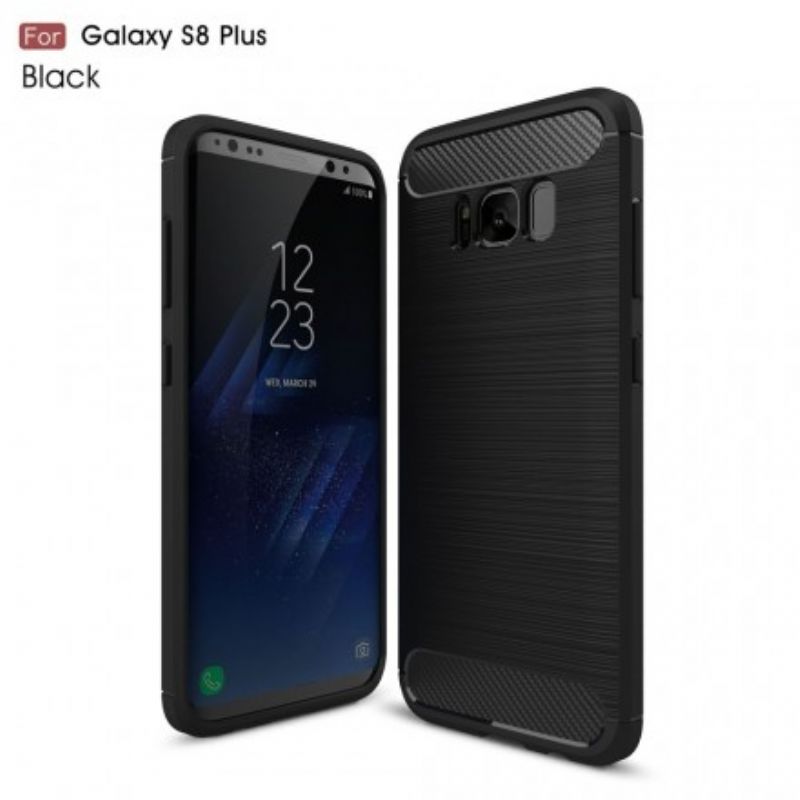 Mobilcover Samsung Galaxy S8 Plus Børstet Kulfiber