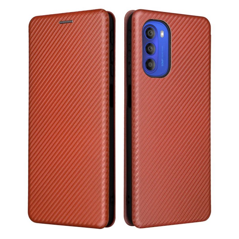 Cover Moto G51 5G Flip Cover Farvet Carbon Silikone