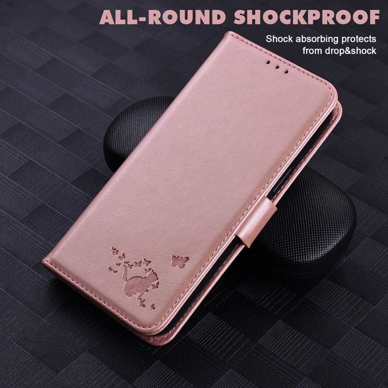 Flip Cover Moto G51 5G Kat Og Sommerfugle