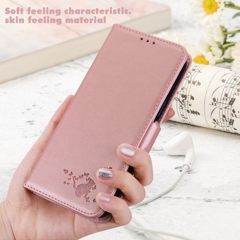 Flip Cover Moto G51 5G Kat Og Sommerfugle