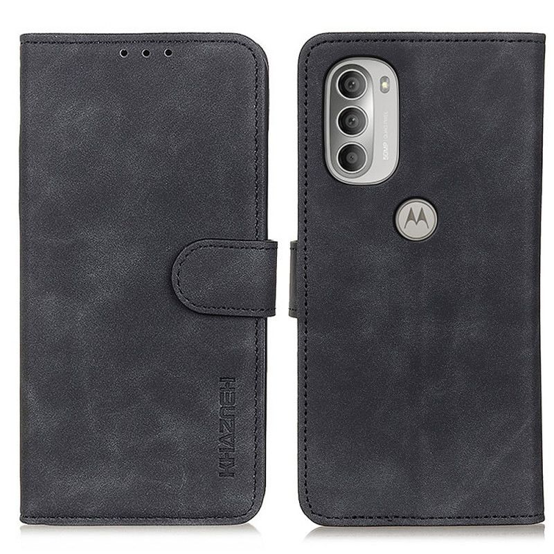 Flip Cover Moto G51 5G Vintage Lædereffekt Khazneh