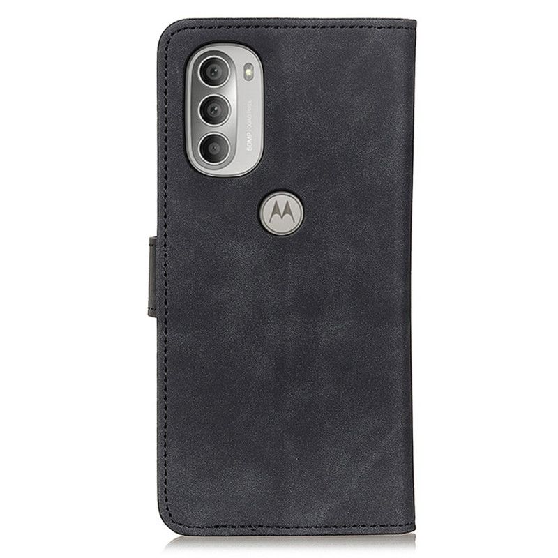 Flip Cover Moto G51 5G Vintage Lædereffekt Khazneh