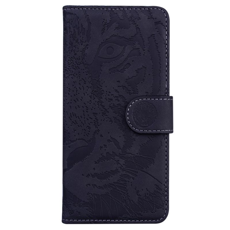 Læder Cover Moto G51 5G Tiger Ansigtstryk