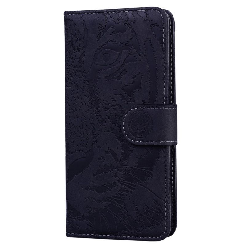 Læder Cover Moto G51 5G Tiger Ansigtstryk