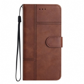 Flip Cover Samsung Galaxy S23 5G Med Snor Forretning I Lanyard