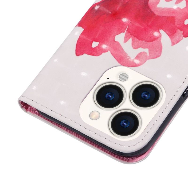 Flip Cover iPhone 14 Pro Max Akvarelgrime