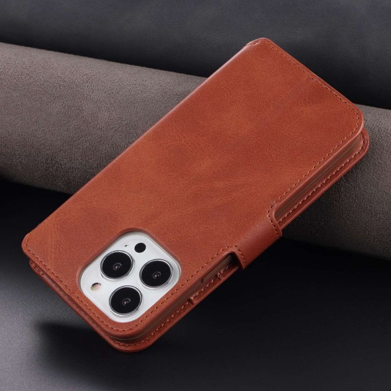 Læder Cover iPhone 14 Pro Max Azns Kunstlæder