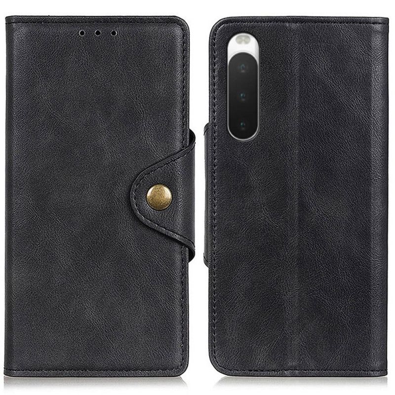 Flip Cover Sony Xperia 10 IV Imiteret Læderknap