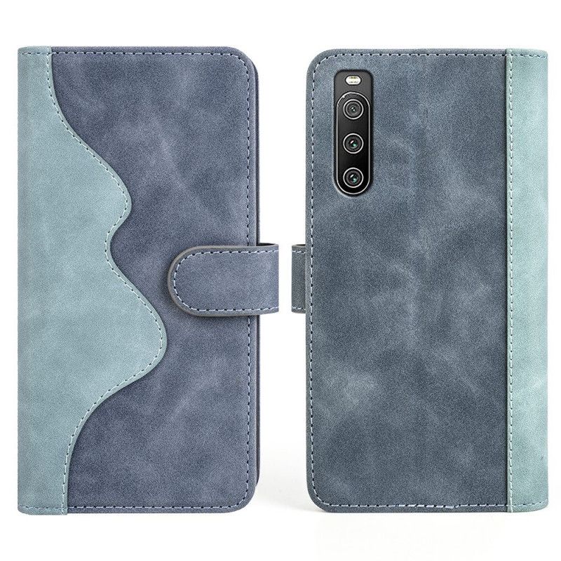 Læder Cover Sony Xperia 10 IV Grafisk Mønster