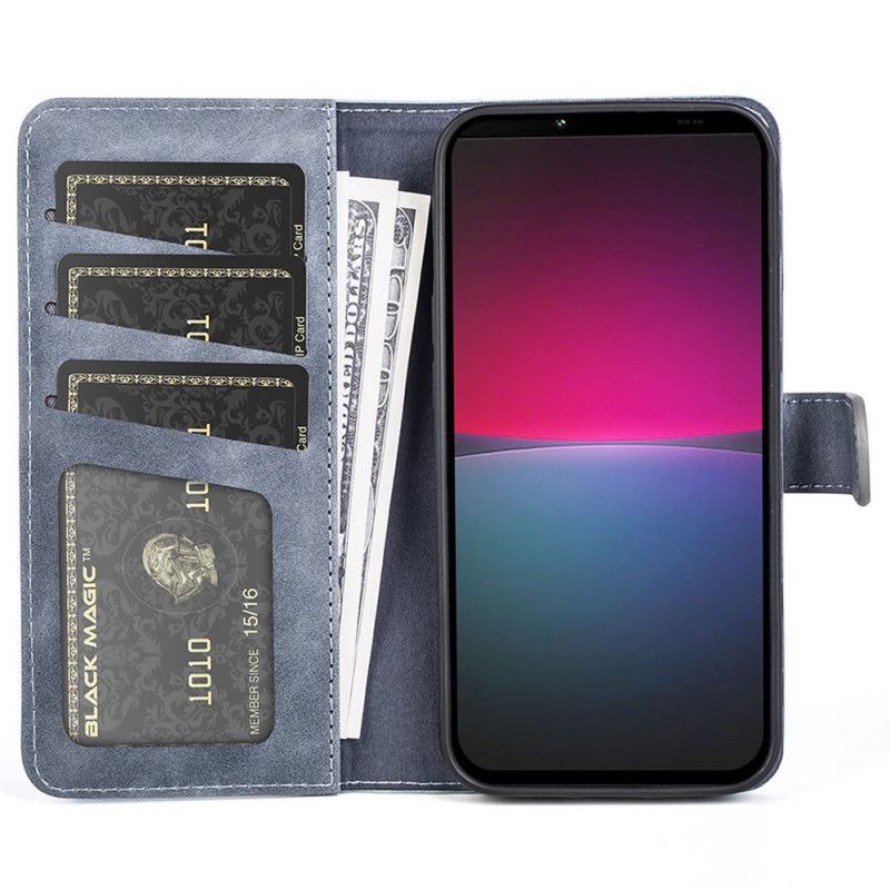 Læder Cover Sony Xperia 10 IV Grafisk Mønster
