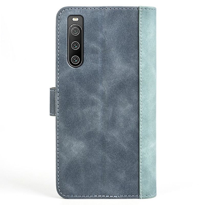 Læder Cover Sony Xperia 10 IV Grafisk Mønster