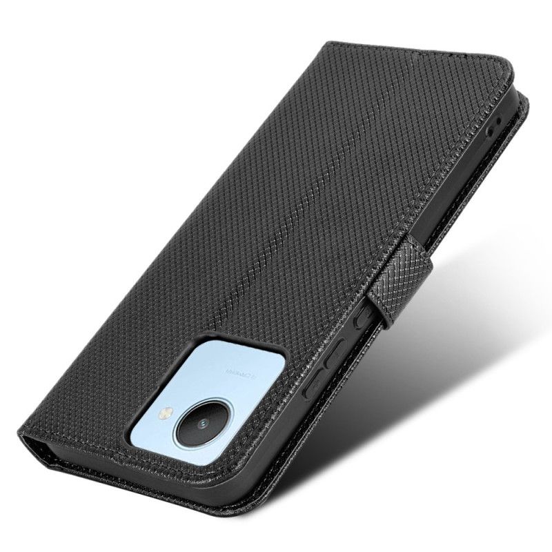 Flip Cover Realme C30 Med Snor Strop Diamond Texture