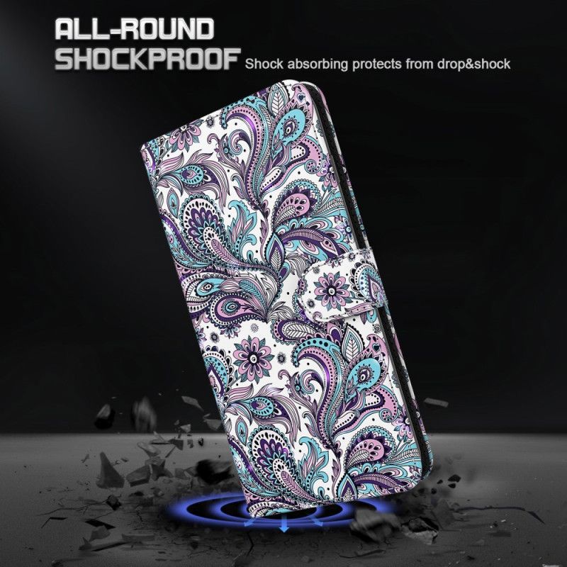 Flip Cover Xiaomi Redmi 10C Med Snor Paisley Strappy